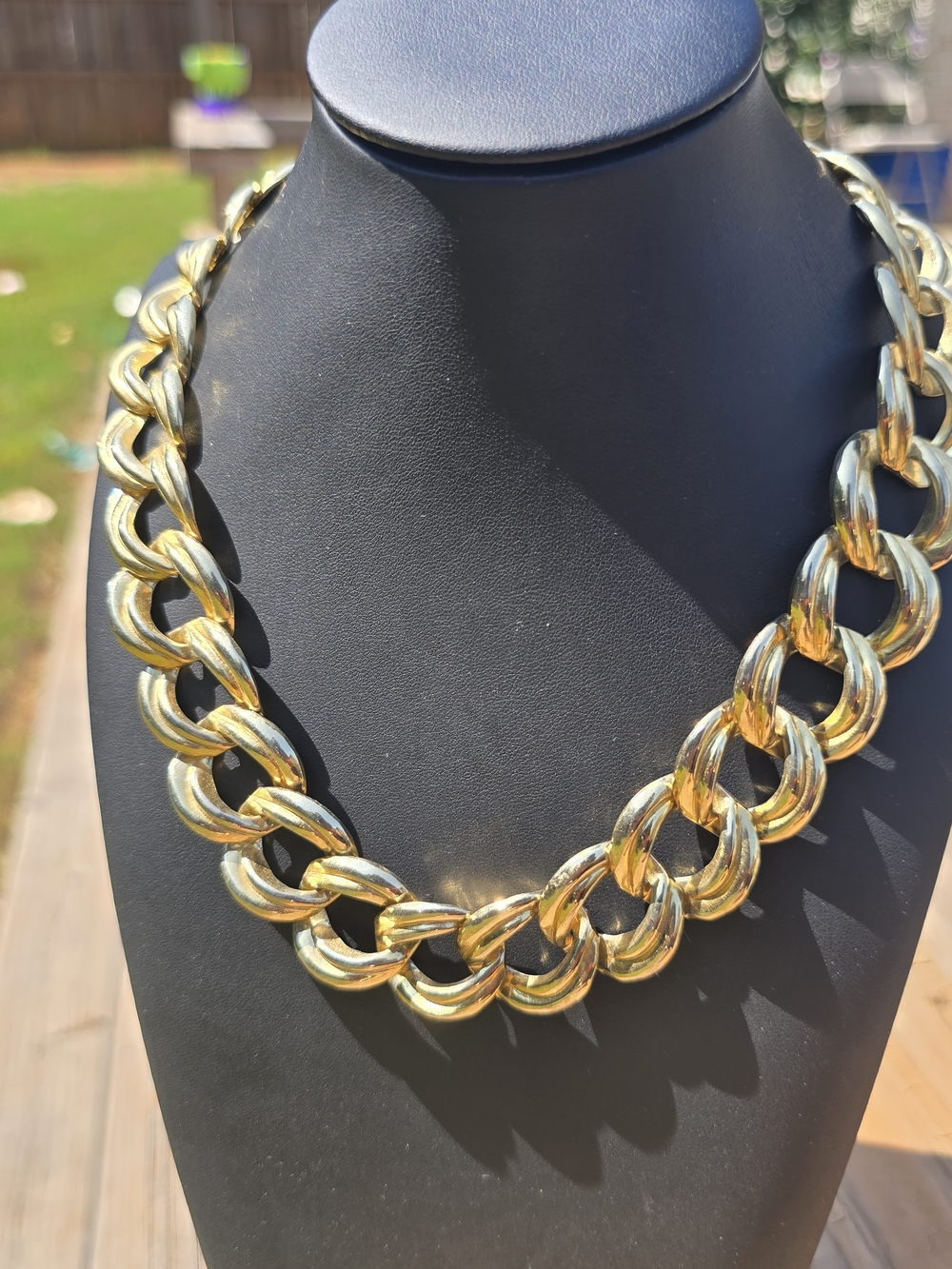 Bold Gold Link Necklace for Women - Statement Chain
